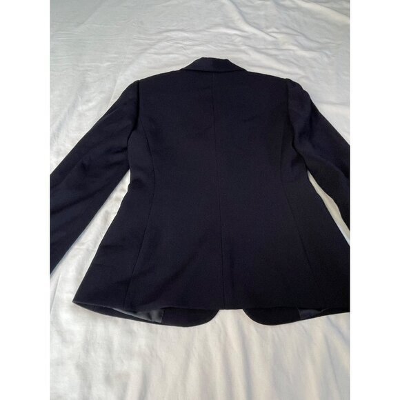 Tahari Classic Career Black Blazer Jacket Petite SZ 0P Single Gold Button #0609 - Picture 4 of 15